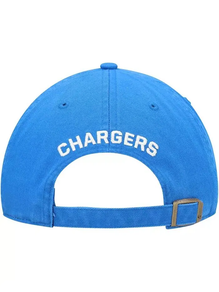 Женская пудрово-голубая шапка Los Angeles Chargers Finley Clean Up Adjustable '47 Brand — изображение 5 из 5
