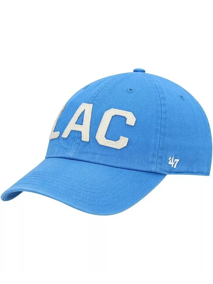 Женская пудрово-синяя регулируемая шапка Los Angeles Chargers Finley Clean Up '47 Brand — изображение 2 из 5, синий