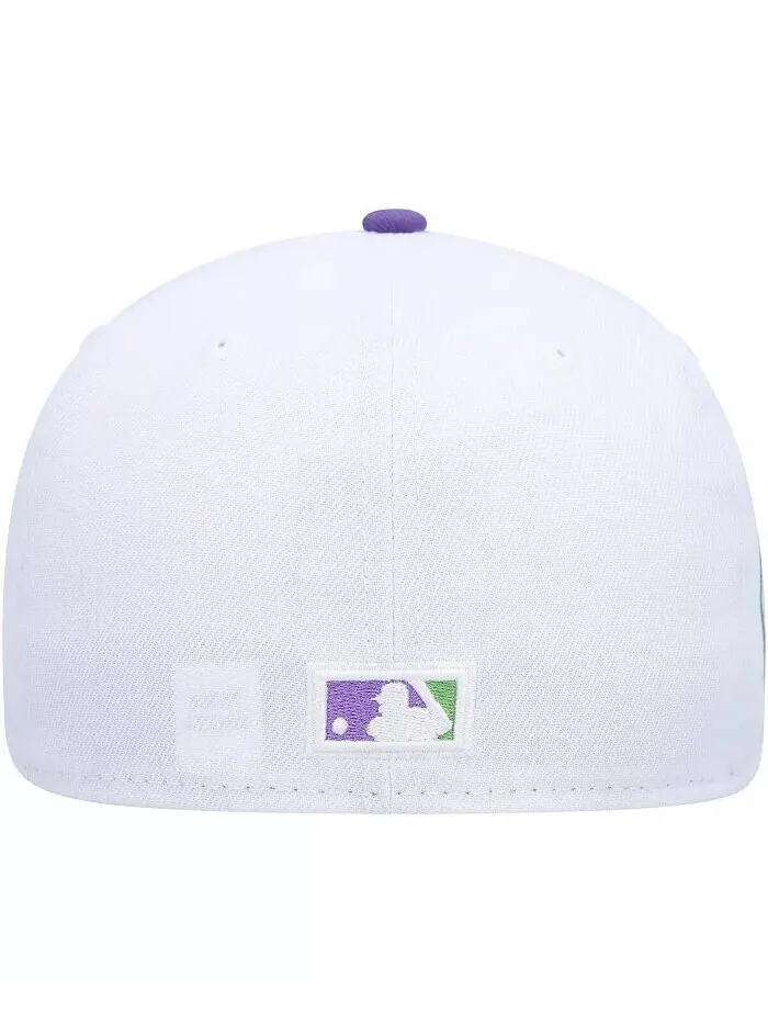 Мужская белая шапка Brooklyn Dodgers Side Patch 59FIFTY Fitted Hat New Era — изображение 4 из 4