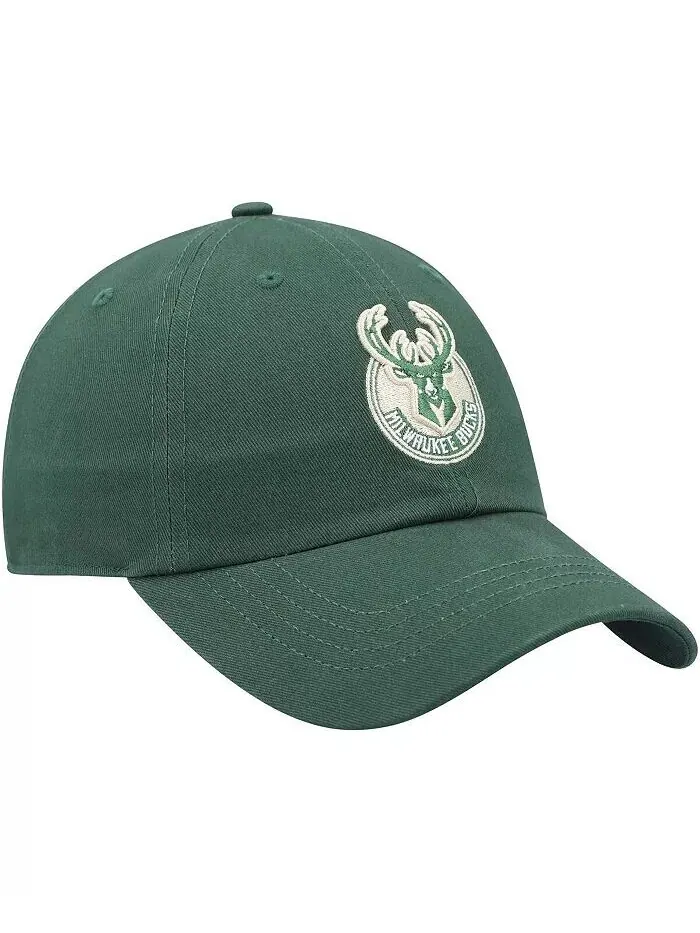 Женская регулируемая кепка с логотипом Hunter Green Milwaukee Bucks Miata Clean Up '47 Brand — изображение 4 из 5, зеленый
