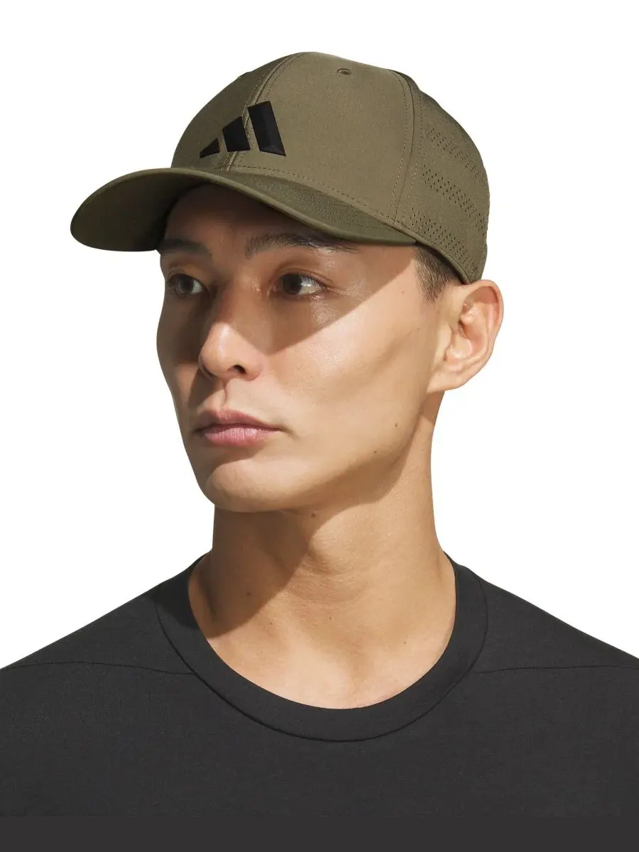 Мужская кепка Game Day из эластичной ткани Adidas — изображение 1 из 3, оливковый зеленый