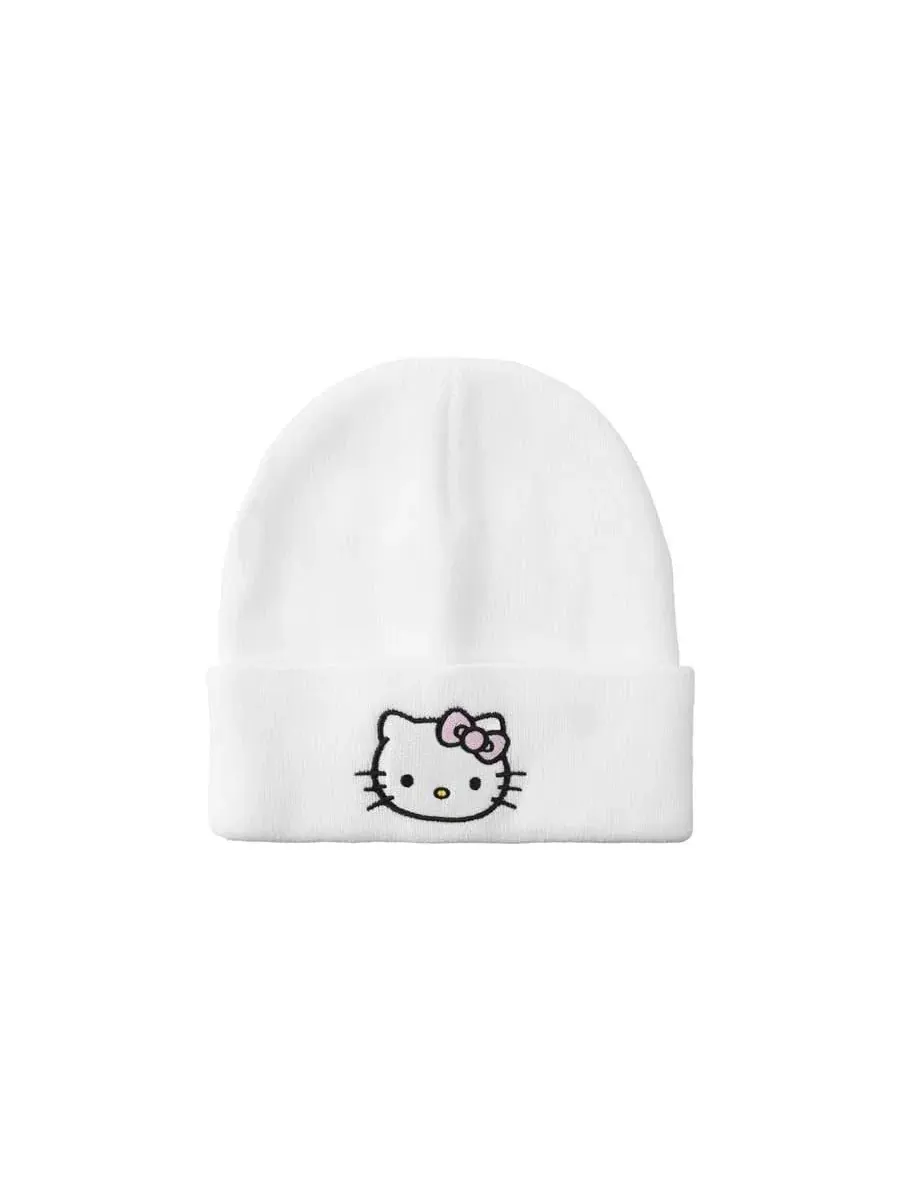 Шапка-бини с вышивкой Hello Kitty Hello Kitty — изображение 5 из 11, белый