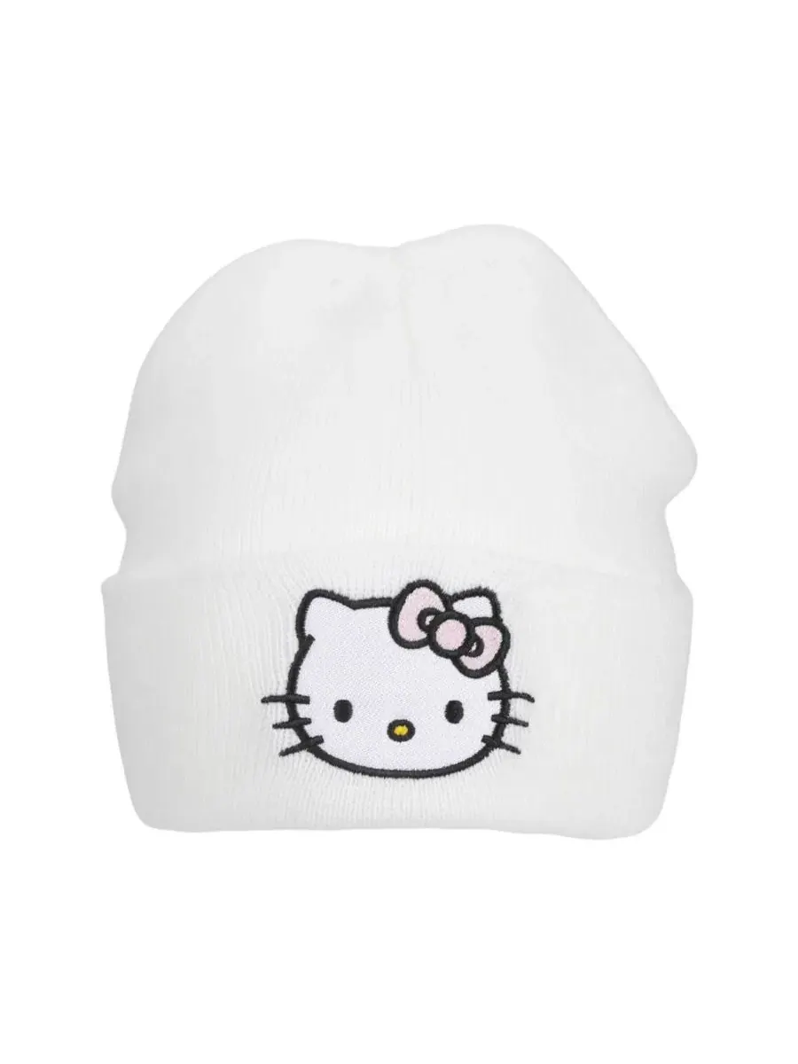 Шапка-бини с вышивкой Hello Kitty Hello Kitty — изображение 8 из 11, белый