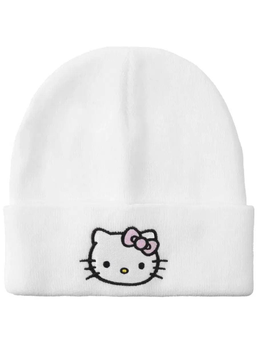 Шапка-бини с вышивкой Hello Kitty Hello Kitty — изображение 9 из 11, белый