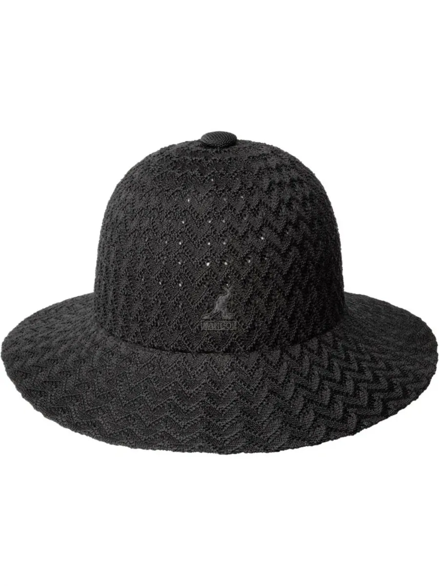 Шляпа-канотье с широкими полями Tropic Zig Wide Brim Casual Kangol — изображение 1 из 3, черный