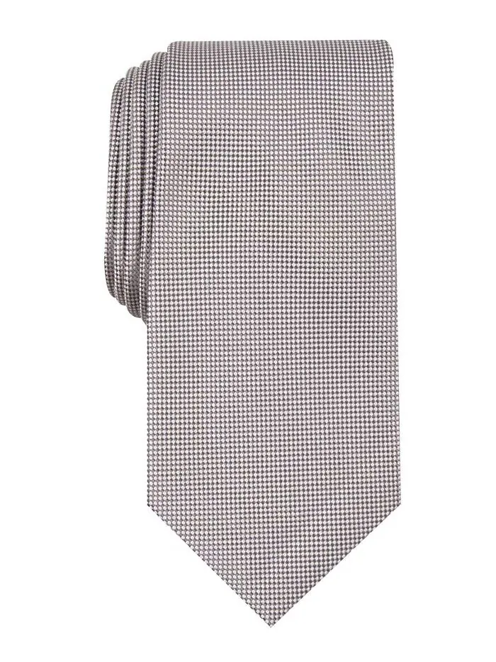 Мужской оксфордский однотонный галстук Perry Ellis — бежевый