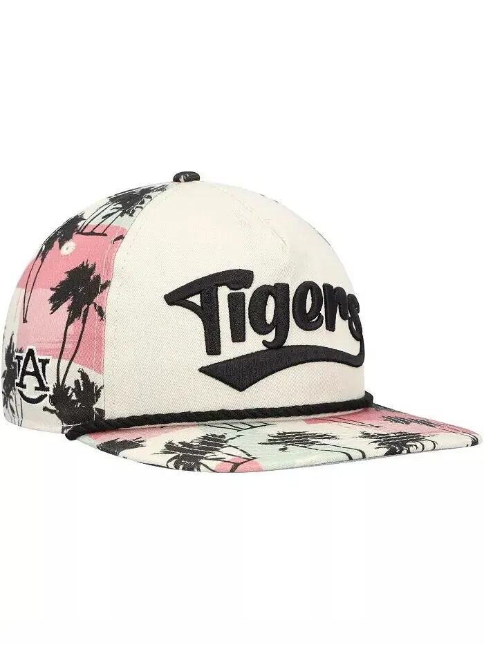 Мужская кремовая каштановая кепка для гольфиста High Tide Tigers Snapback New Era — изображение 1 из 3, бежевый