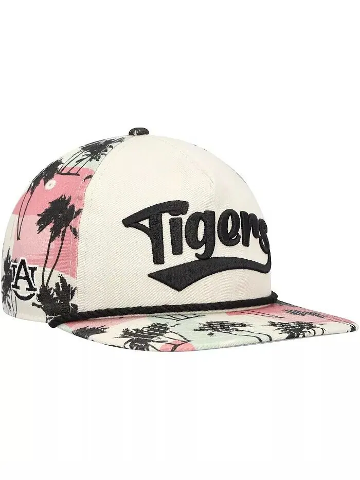Мужская кремовая каштановая кепка для гольфиста High Tide Tigers Snapback New Era — изображение 2 из 3, бежевый