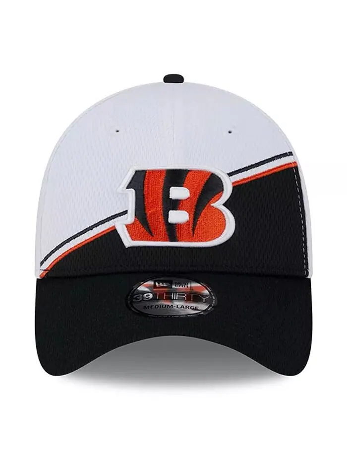 Мужская белая, черная кепка Cincinnati Bengals 2023 Sideline 39THIRTY Flex New Era — изображение 3 из 6