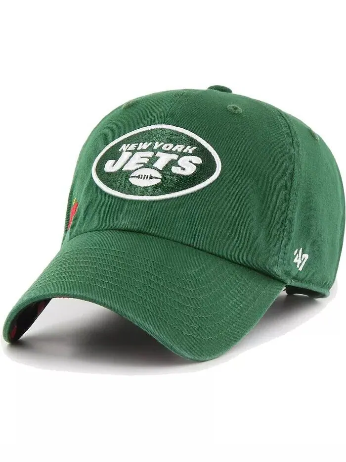 Женская зеленая регулируемая кепка New York Jets Confetti Icon Clean Up '47 Brand — изображение 3 из 5, зеленый