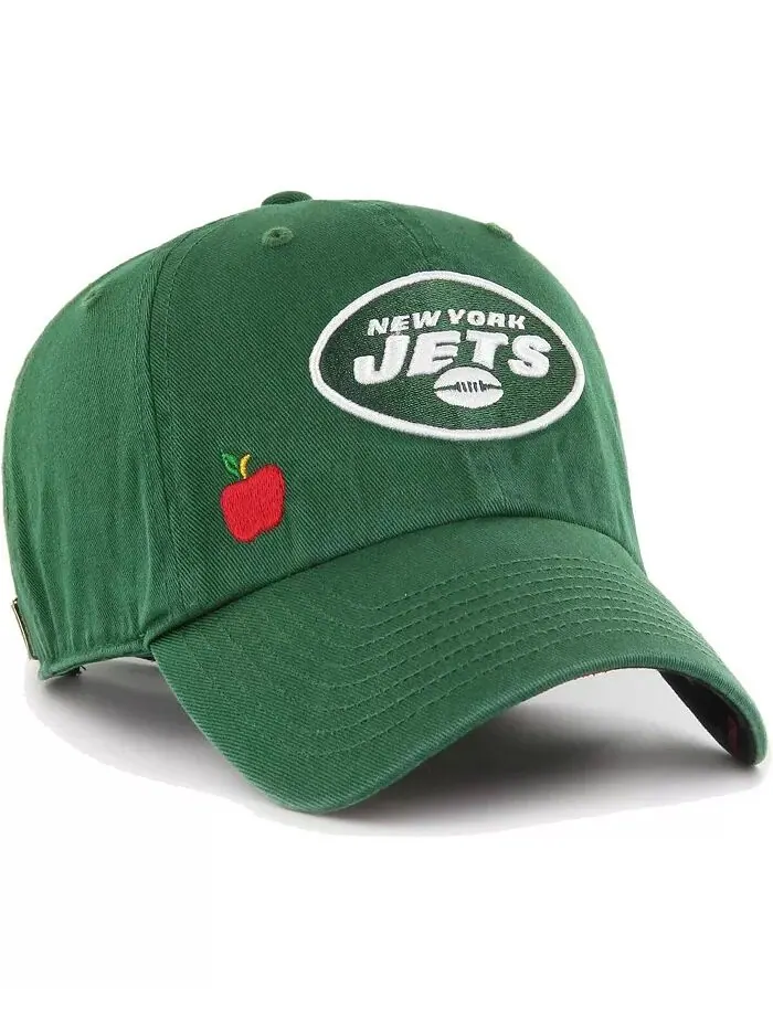 Женская зеленая шапка New York Jets Confetti Icon Clean Up Adjustable '47 Brand — изображение 1 из 5