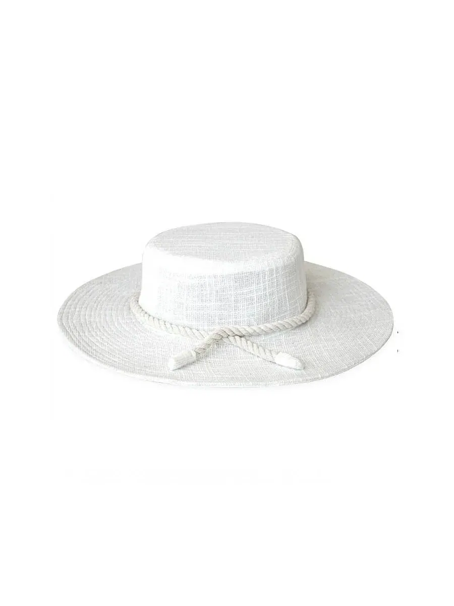 Brunna.co Шляпа BrunnaCo Loretta из льна и джута — белый