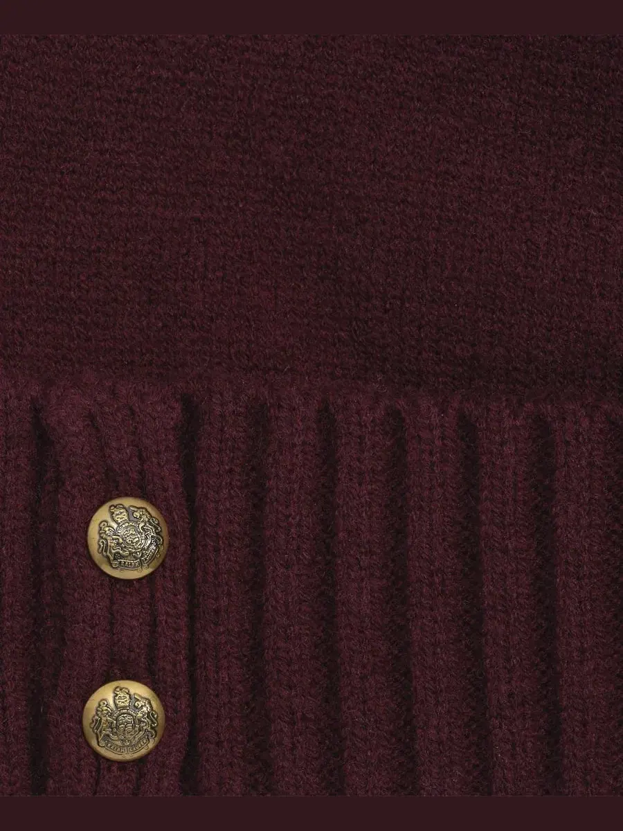 Вязаная шапка с гербовой пуговицей Crest Knit Beanie Hat Lauren Ralph Lauren — изображение 3 из 7, красный