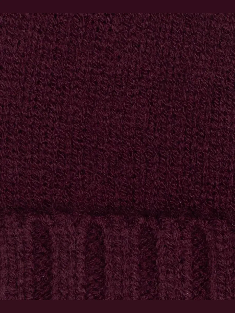 Вязаная шапка с гербовой пуговицей Crest Knit Beanie Hat Lauren Ralph Lauren — изображение 4 из 7, красный