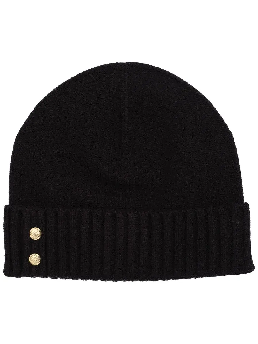 Вязаная шапка с гербовой пуговицей Crest Knit Beanie Hat Lauren Ralph Lauren — изображение 7 из 7, красный