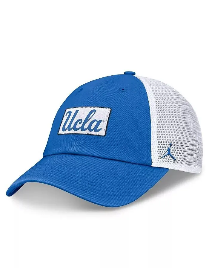 Мужская сине-белая регулируемая кепка Trucker UCLA Bruins Primetime Club Jordan
