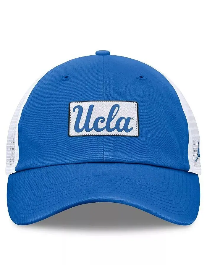 Мужская синяя/белая регулируемая кепка UCLA Bruins Primetime Club Trucker Jordan — изображение 3 из 4, синий белый