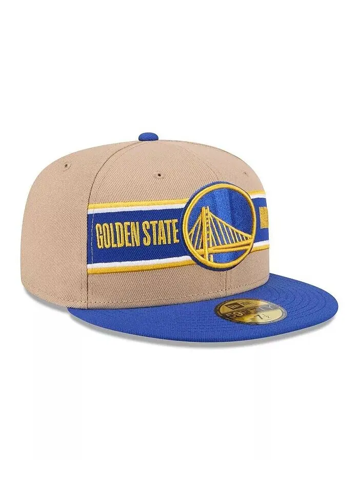 Мужская кепка Tan/Royal Golden State Warriors 2024 NBA Draft 59FIFTY Fitted New Era — изображение 4 из 4