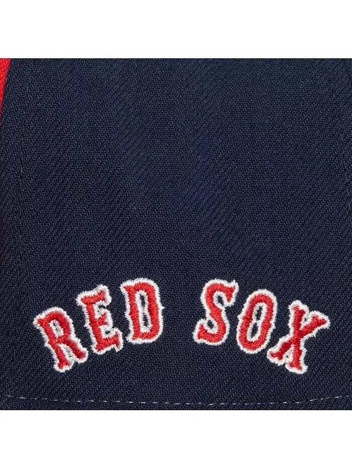 Мужская красная приталенная кепка Boston Red Sox Bases Loaded Mitchell & Ness — изображение 4 из 4, красный