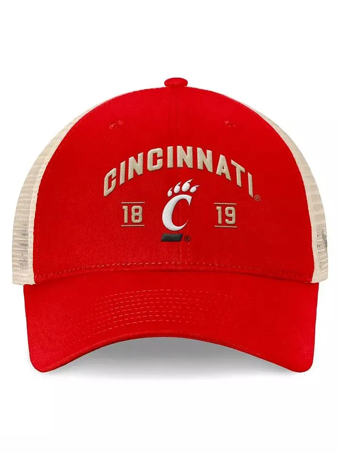Мужская красная регулируемая кепка Cincinnati Bearcats Heritage Waylon Trucker Top of the World — изображение 4 из 4