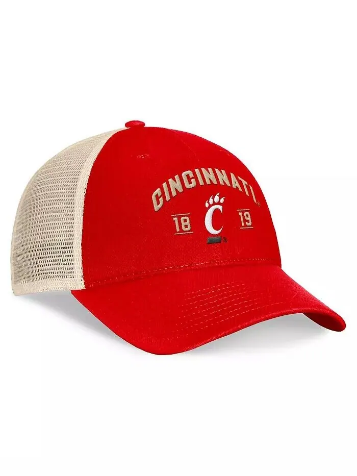Мужская красная регулируемая кепка Cincinnati Bearcats Heritage Waylon Trucker Top Of The World — изображение 2 из 4