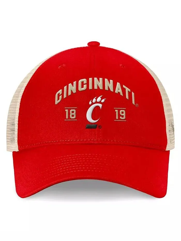 Мужская красная регулируемая кепка Cincinnati Bearcats Heritage Waylon Trucker Top Of The World — изображение 4 из 4