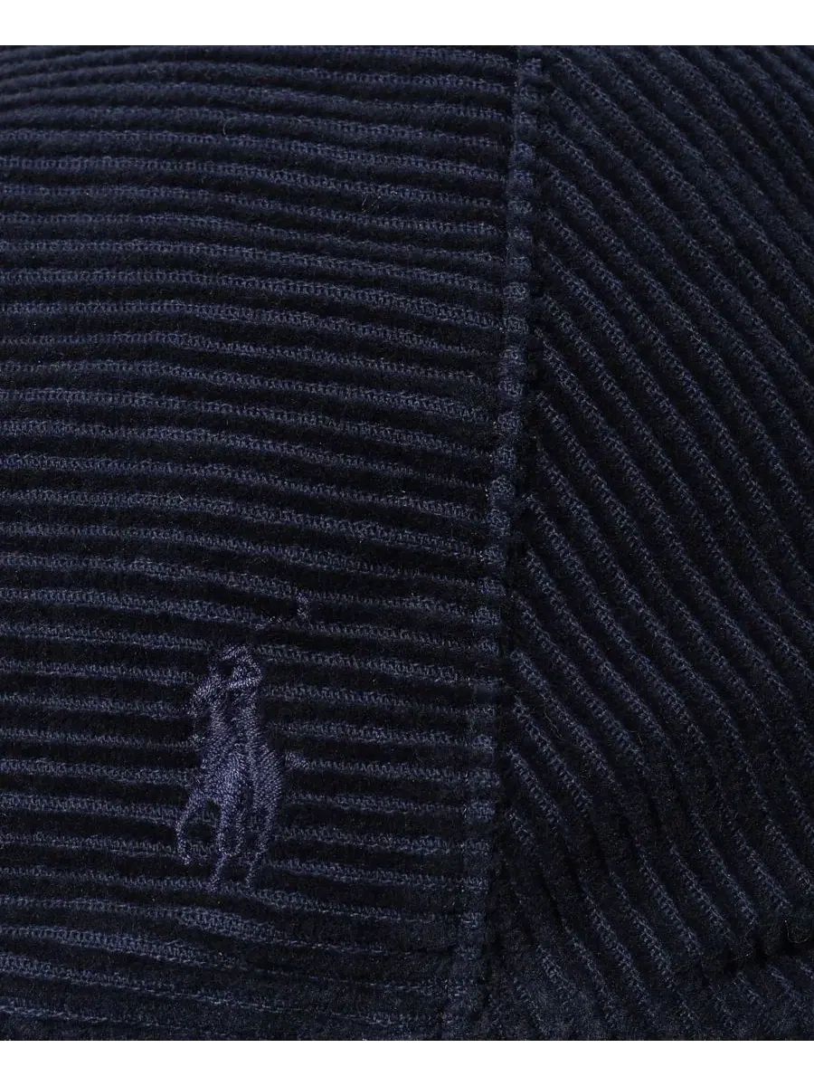 Кепка-водителя из вельвета с вышивкой Polo Ralph Lauren — изображение 4 из 4, темно-синий