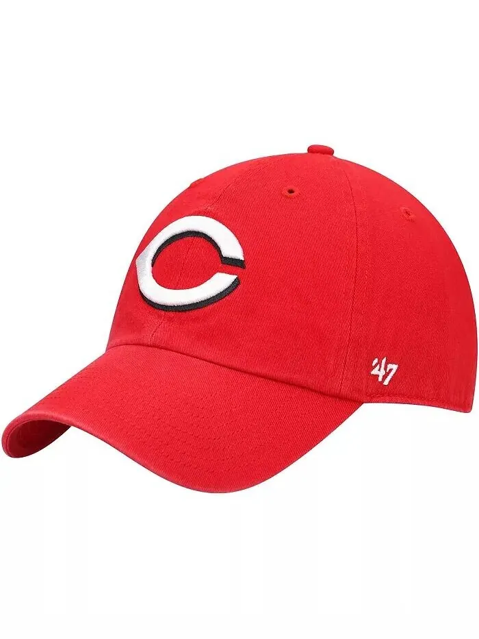 Мужская красная регулируемая шапка Cincinnati Reds Home Clean Up '47 Brand — красный