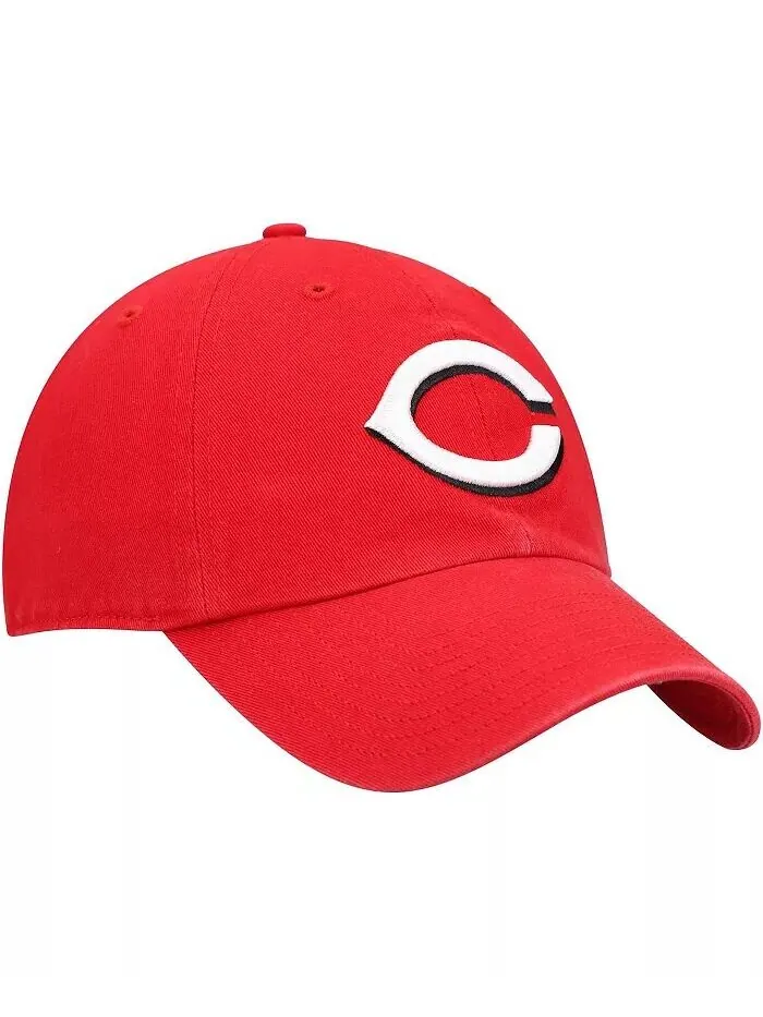Мужская красная регулируемая шапка Cincinnati Reds Home Clean Up '47 Brand — изображение 4 из 5, красный