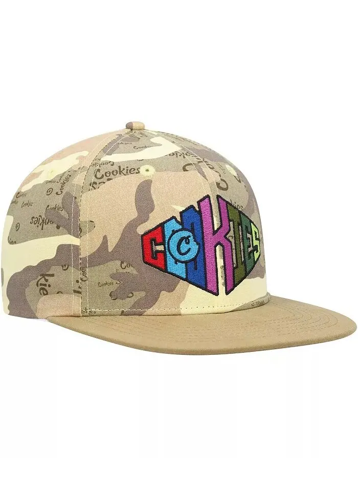 Мужская кепка Snapback цвета загара и камуфляжа Cookies — изображение 2 из 4