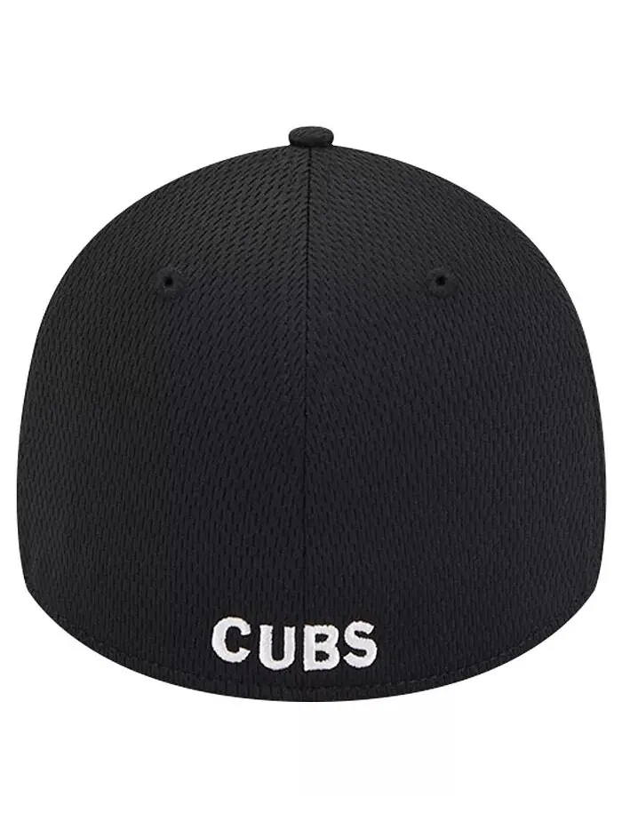 Мужская черная бейсболка Chicago Cubs Active Dash Mark 39THIRTY Flex New Era — изображение 4 из 4