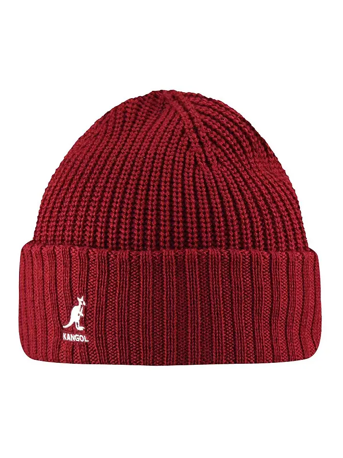 Мужские шапки бини из мериносовой шерсти с резинкой Kangol — изображение 2 из 4, красный