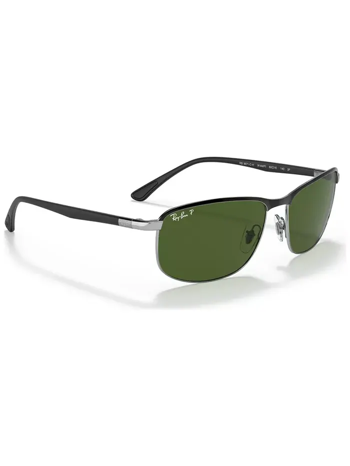 Унисекс поляризованные солнцезащитные очки, RB3671CH 60 Ray-Ban — изображение 4 из 7, зеленый