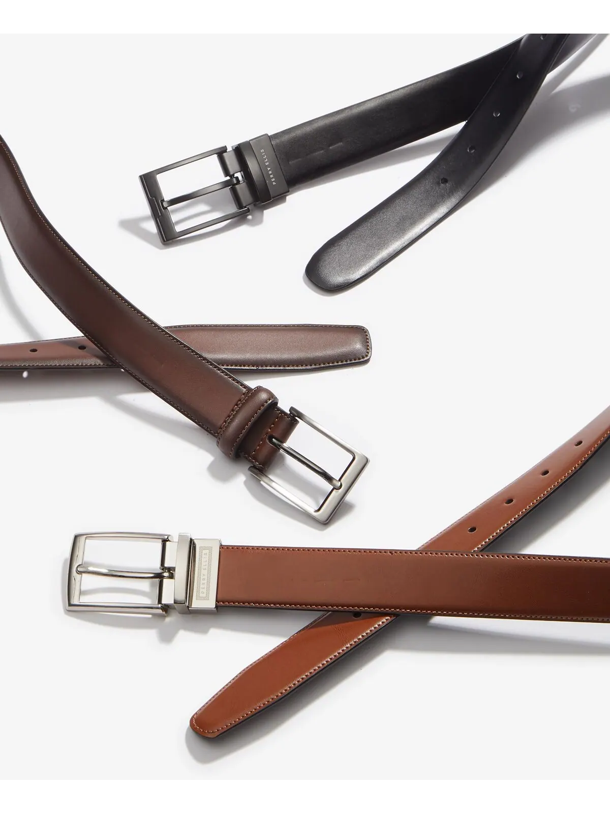 Коллекция мужских кожаных ремней perry ellis Perry Ellis Portfolio