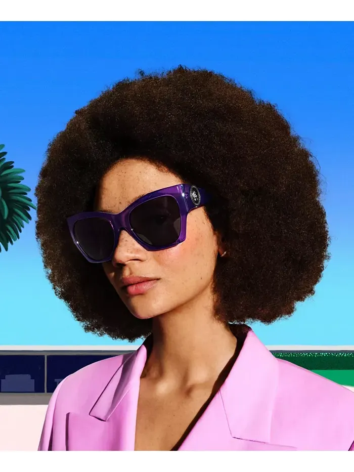 Женские солнцезащитные очки, VE4452 Versace — изображение 6 из 6, прозрачный фиолетовый