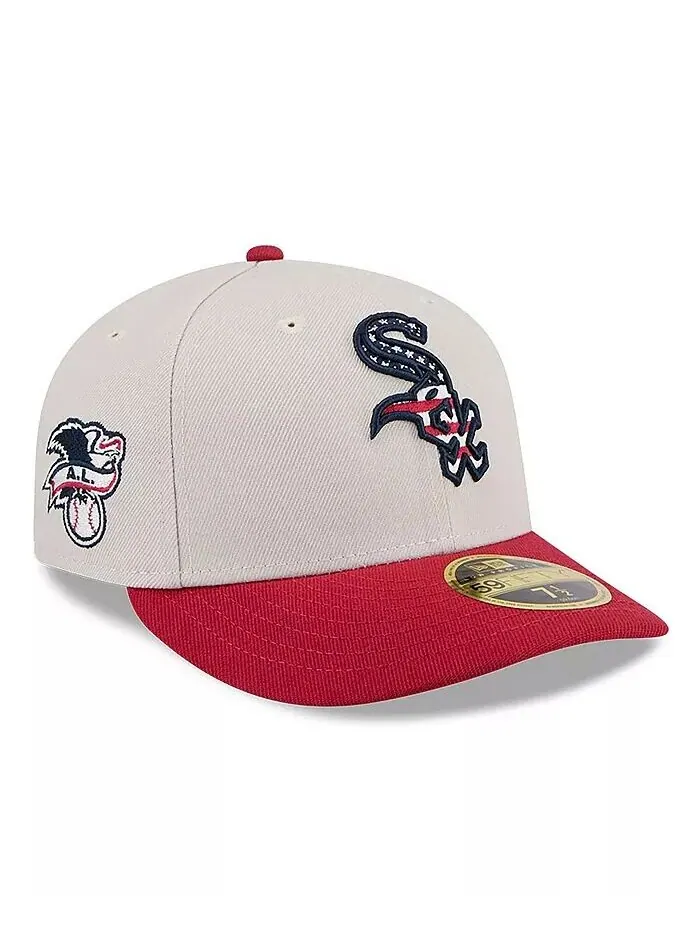 Мужская красная бейсболка Chicago White Sox 2024 Четвертого июля с низким профилем 59FIFTY New Era