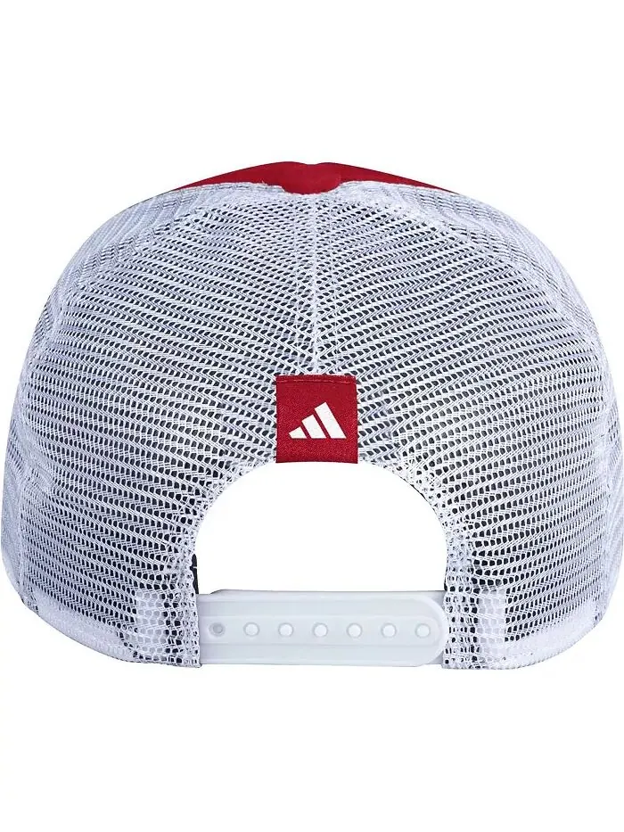 Мужская красная кепка NC State Wolfpack Phrase Foam Front Trucker Adjustable adidas — изображение 2 из 2