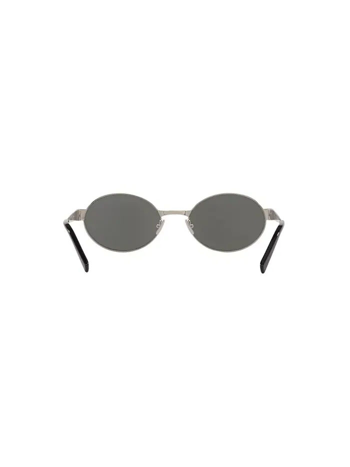 Женские овальные солнцезащитные очки, SL 692 YS000577 Saint Laurent — изображение 4 из 5, серебряный