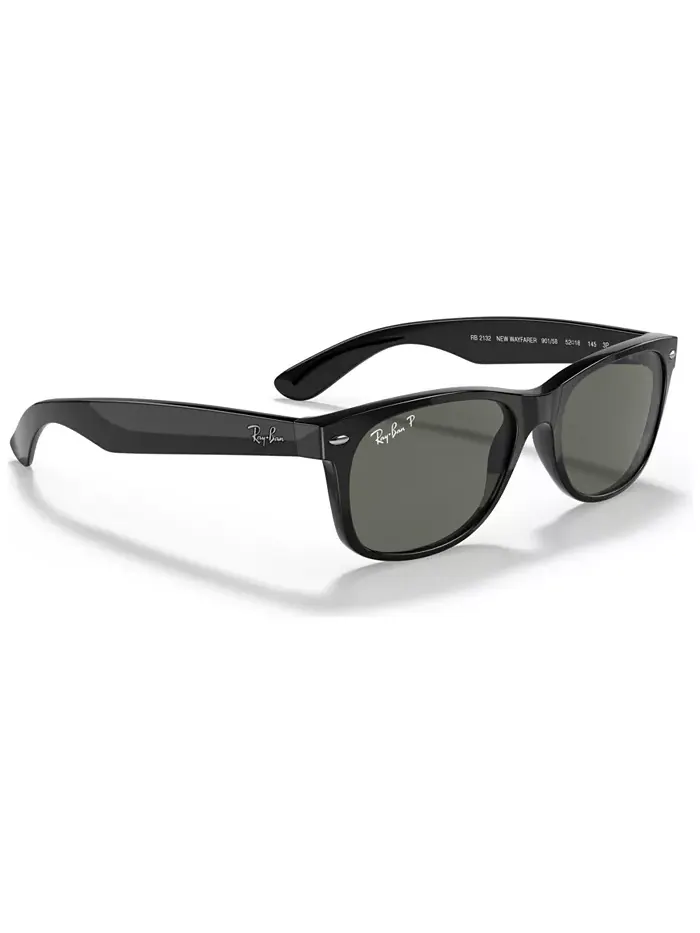 Унисекс поляризационные солнцезащитные очки RB2132 New Wayfarer Ray-Ban — изображение 4 из 7, черный
