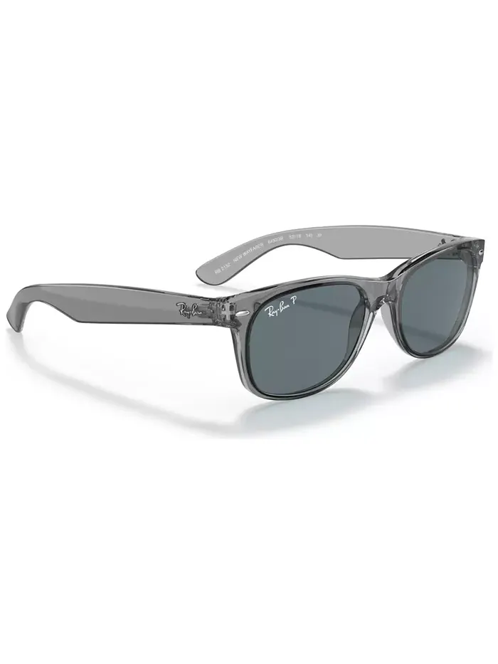 Унисекс поляризованные солнцезащитные очки, RB2132 NEW WAYFARER Ray-Ban — изображение 4 из 6, прозрачный серый