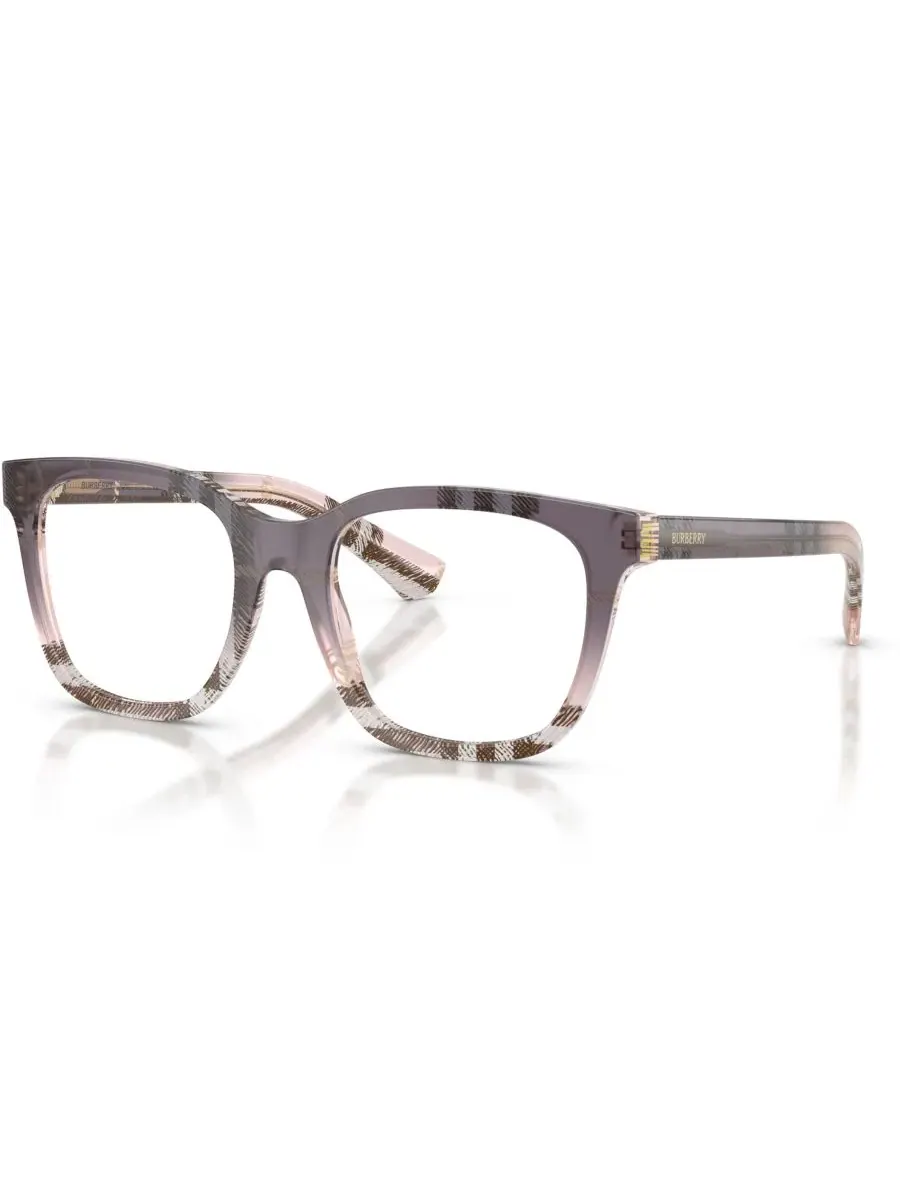 Женские квадратные очки, BE2455 Burberry, Check Gradient Bow