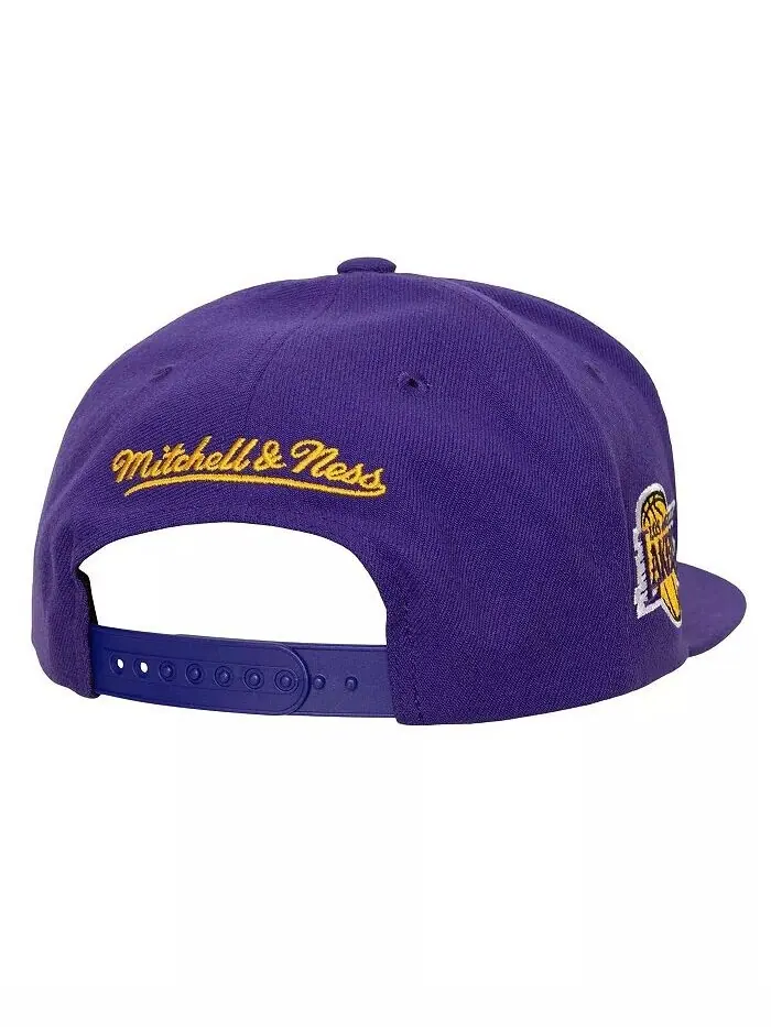 Мужская белая, фиолетовая спортивная кепка Snapback Los Angeles Lakers в стиле ретро с цветными — изображение 2 из 4