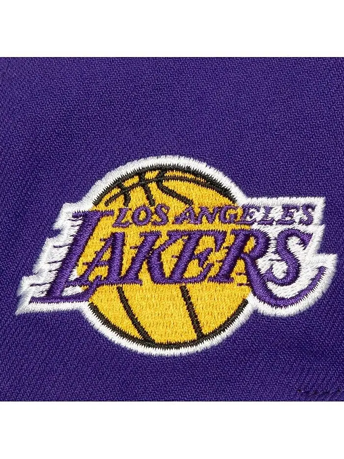 Мужская белая, фиолетовая спортивная кепка Snapback Los Angeles Lakers в стиле ретро с цветными — изображение 4 из 4
