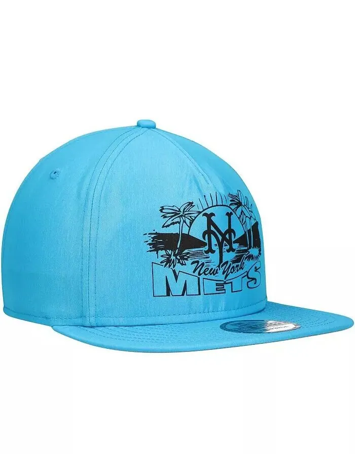 Мужская синяя кепка New York Mets Neon Golfer Snapback New Era — изображение 3 из 4, синий