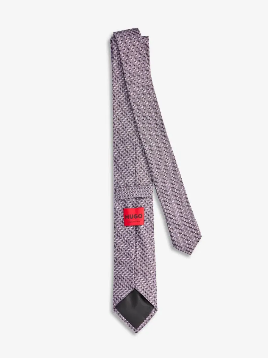 Галстук с принтом «Grid Pattern» Hugo Boss — изображение 2 из 3