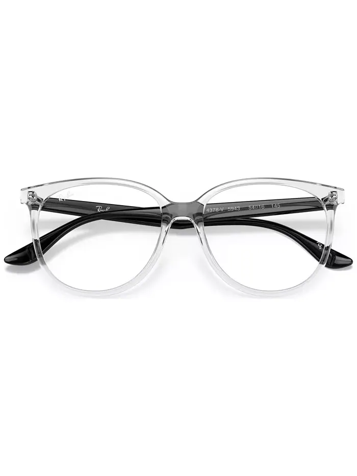 RB4378V OPTICS Женские очки квадратной формы Ray-Ban — изображение 5 из 13, прозрачный серый