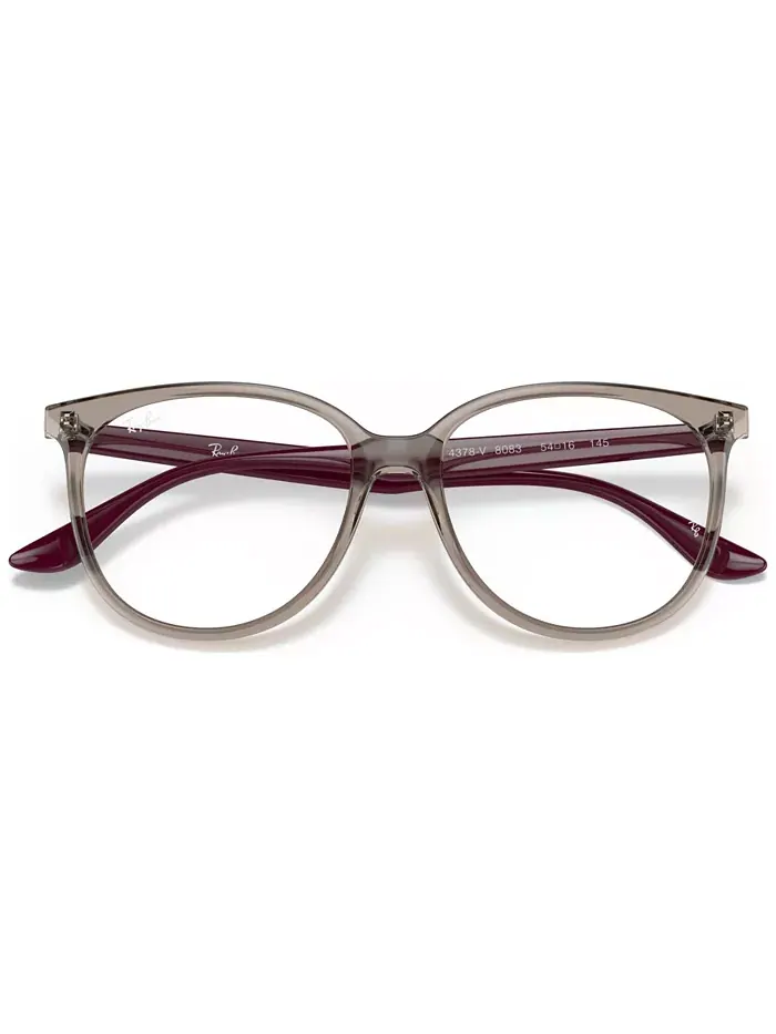 RB4378V OPTICS Женские очки квадратной формы Ray-Ban — изображение 8 из 13, прозрачный серый