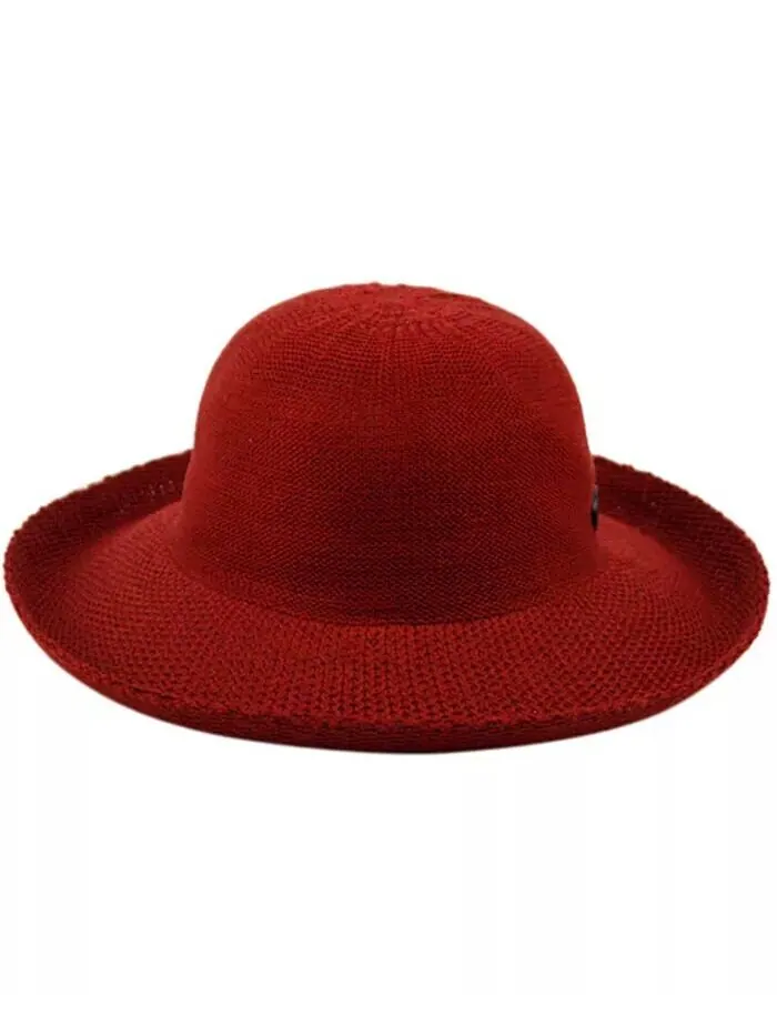 Солнцезащитная панама с широкими полями и закатанным краем Angela & William Epoch Hats Company — красный