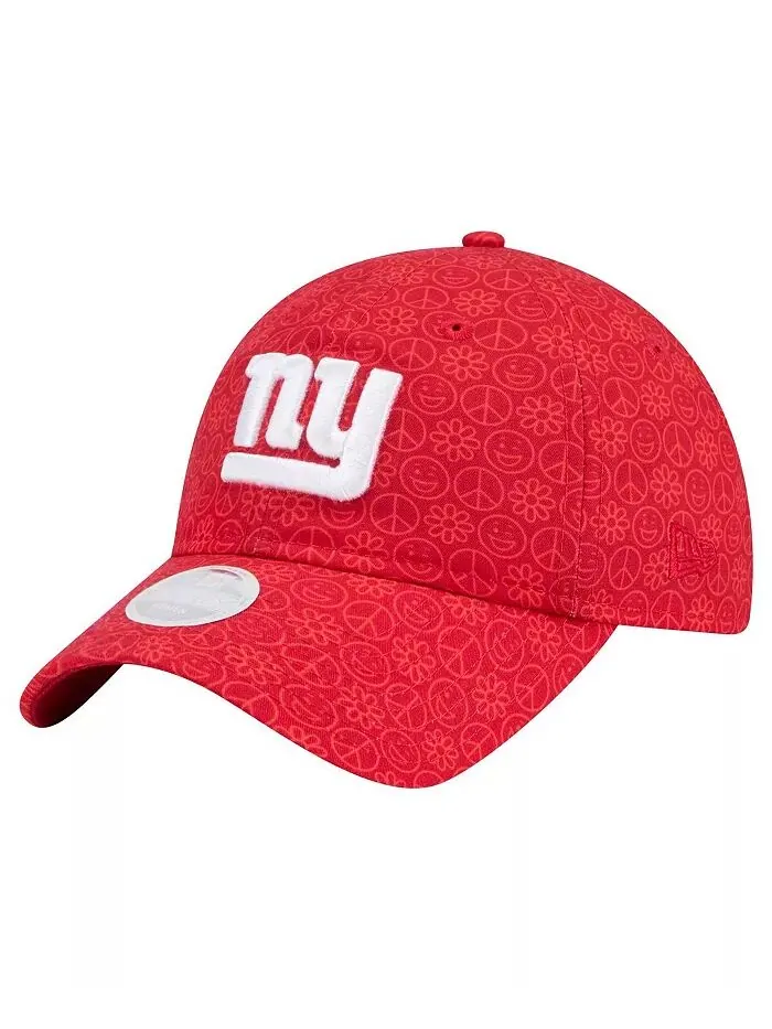 Женская красная шапка New York Giants Smiley 9TWENTY Adjustable New Era