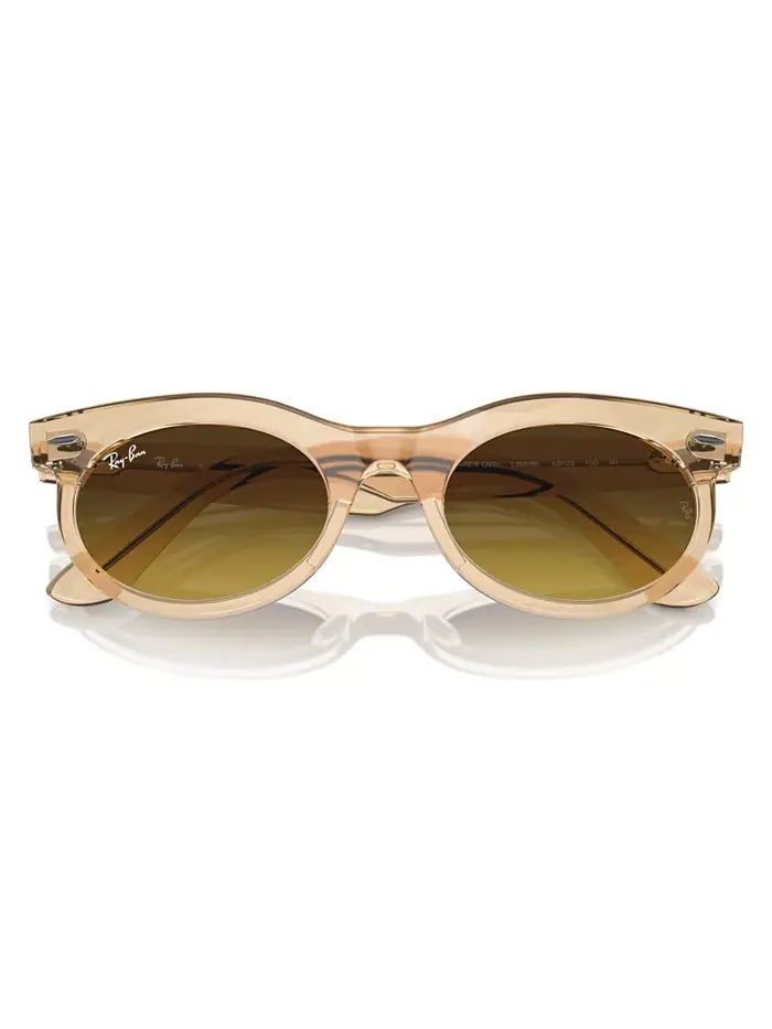 Унисекс-солнцезащитные очки Wayfarer Oval Change RB2242 Ray-Ban — изображение 2 из 5, коричневый